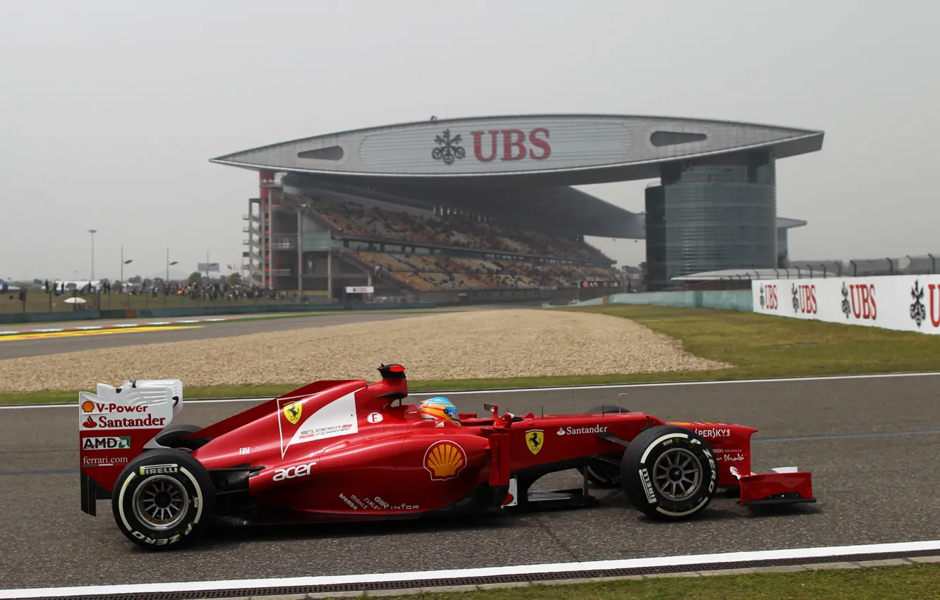 Фото обои Формула 1, Ferrari, Шанхай, Fernando Alonso, Фернандо Алонсо, f2012