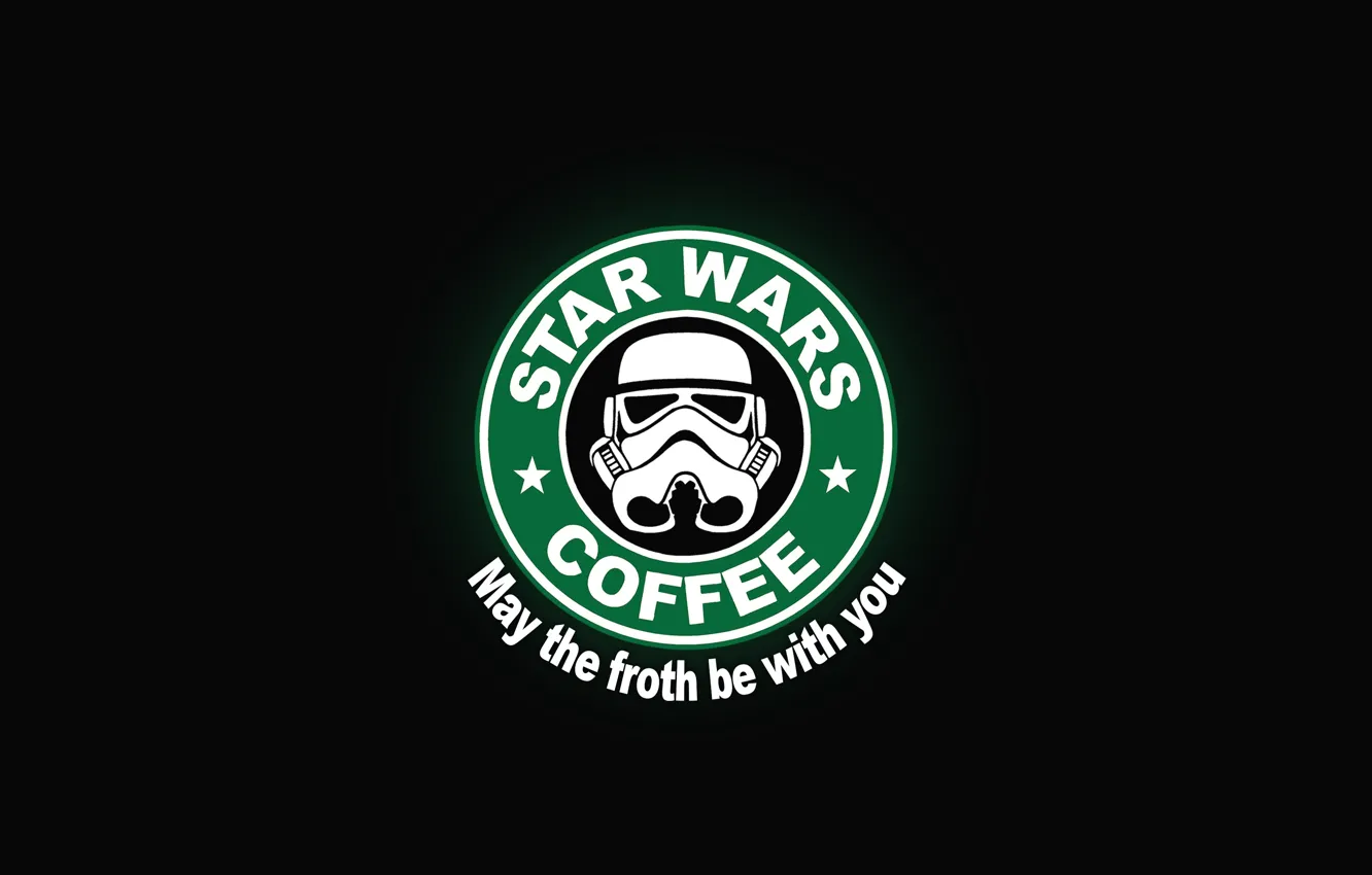 Фото обои logo, coffee, starwars