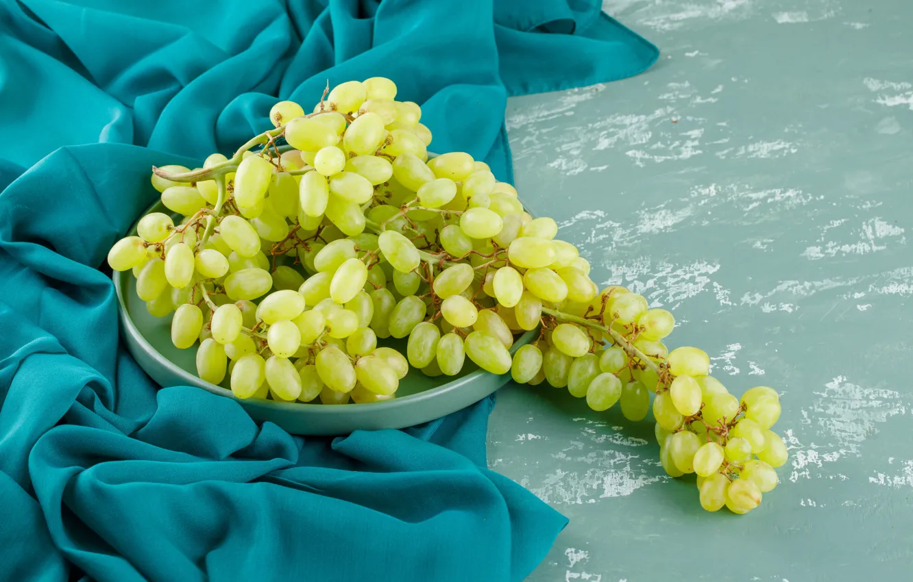 Фото обои виноград, ткань, гроздь винограда