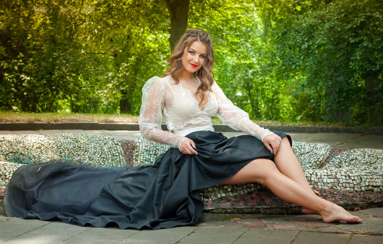 Фото обои dress, legs, make up, Юрий Сушицкий