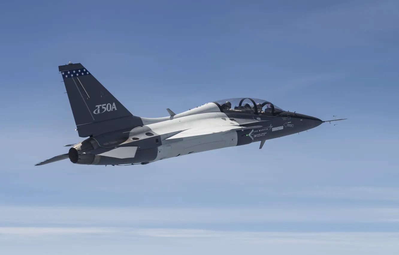 Фото обои самолёт, Lockheed Martin, учебно-боевой, T-50A