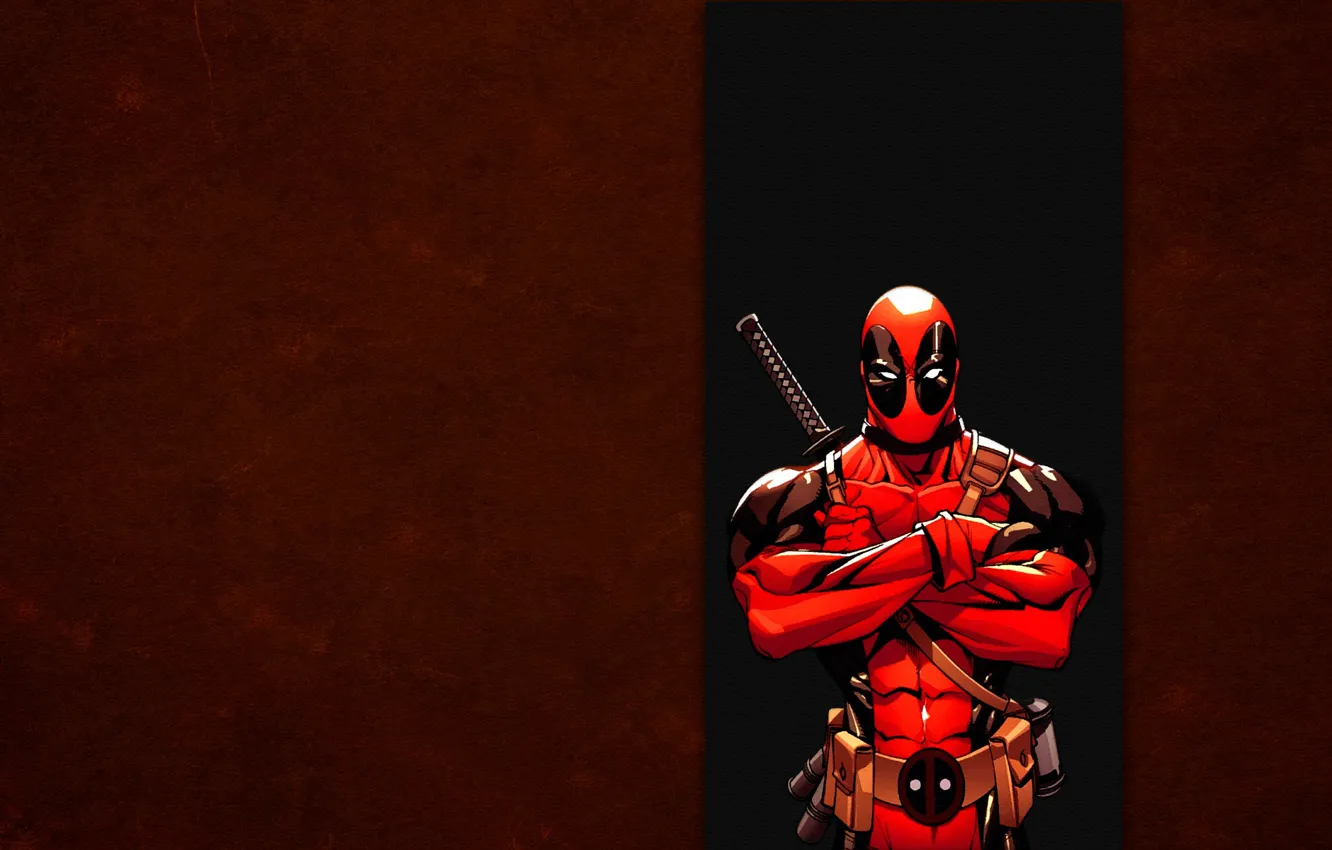 Фото обои красный, полоса, marvel, Deadpool, Дэдпул, комикс, Wade Wilson