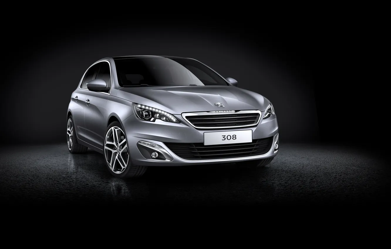 Фото обои black background, Peugeot 308, hatchback