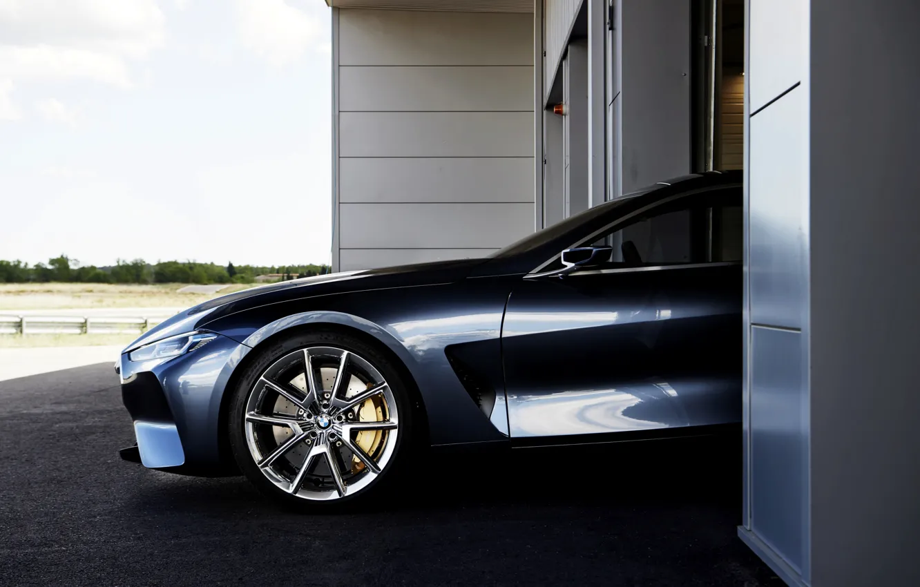 Фото обои купе, колесо, BMW, передняя часть, 2017, 8-Series Concept