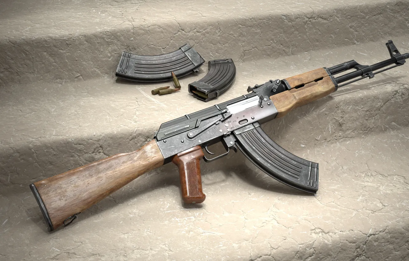 Фото обои СССР, АКМ, Автомат Калашникова Модернизированный