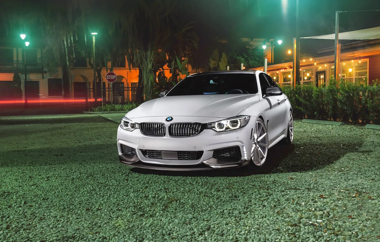 Фото обои BMW, Car, Grass, Green, Front, White, Series, Sport