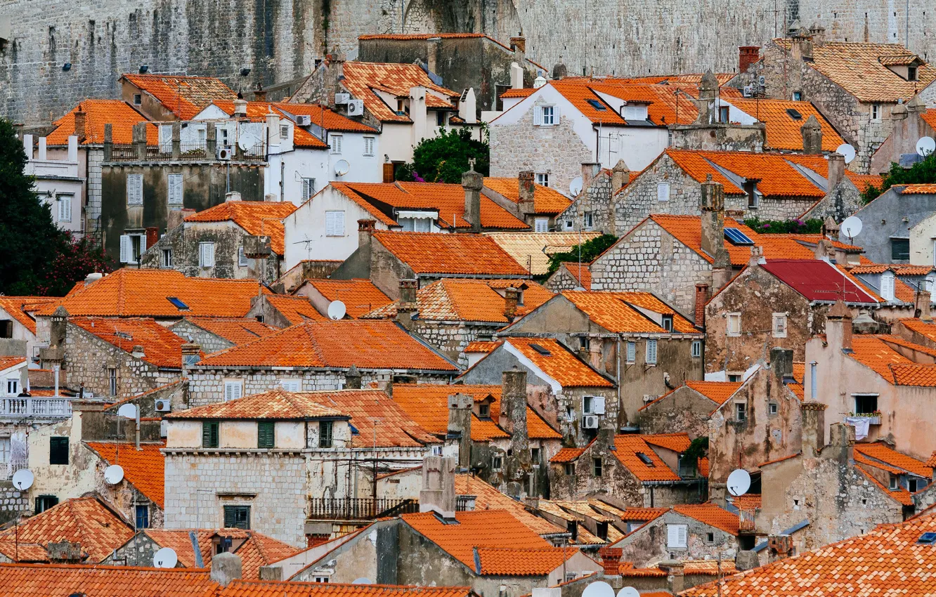 Фото обои roofs, Croatia, Dubrovnik