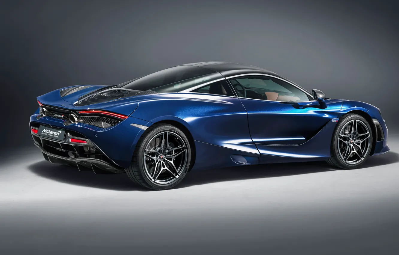 Фото обои McLaren, вид сзади, 2018, MSO, 720S, Atlantic Blue