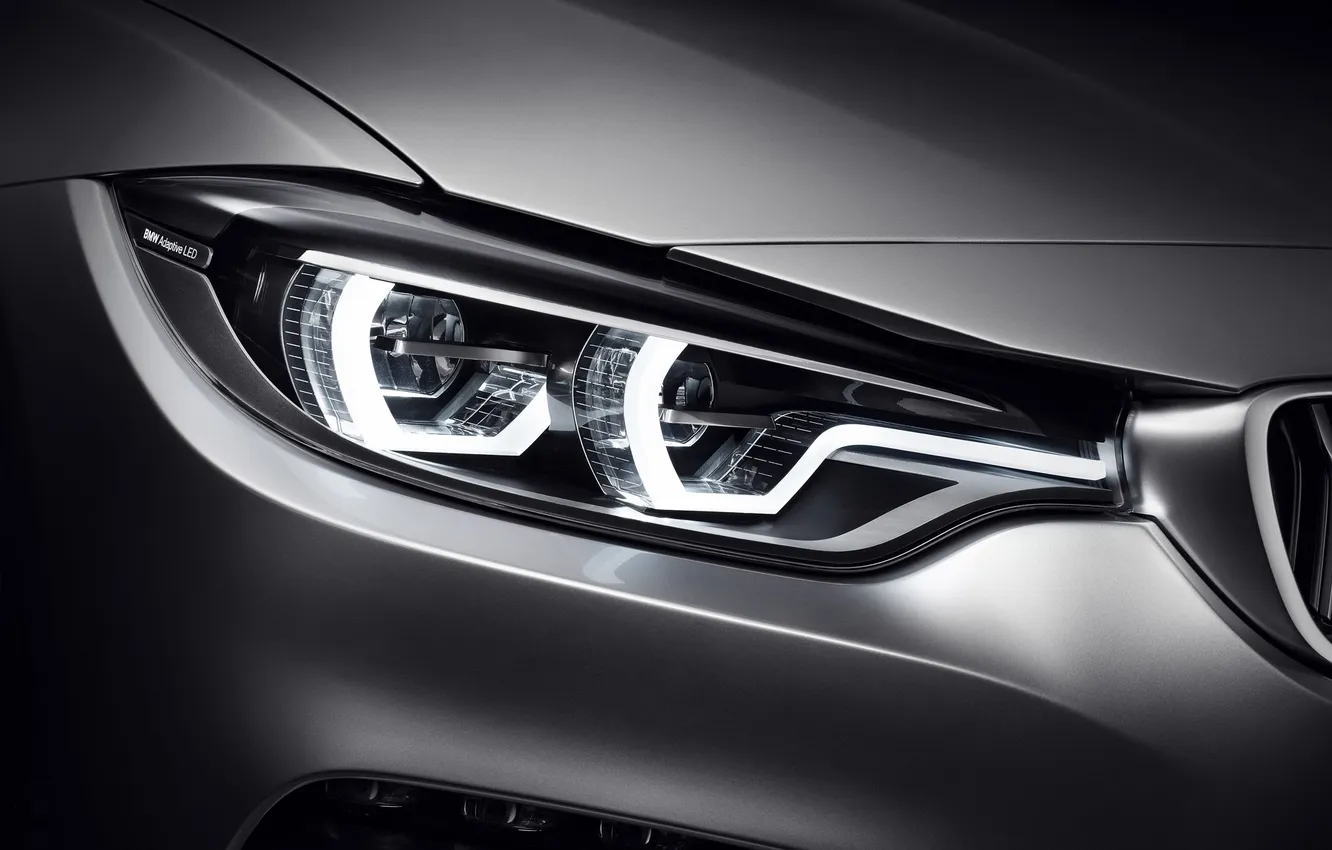 Фото обои Concept, BMW, Coupe, Style, 2013, Silver, 4 series, Headlight
