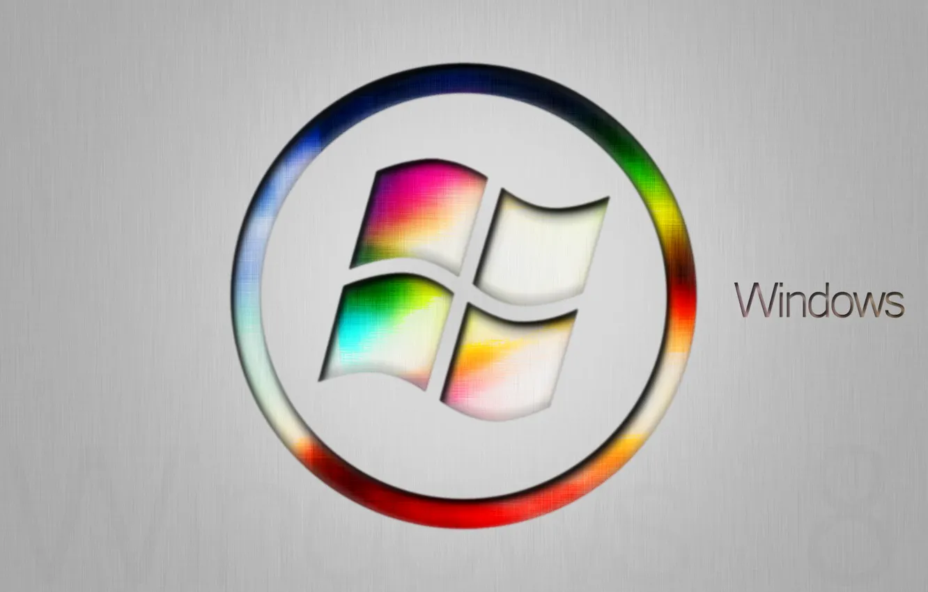 Фото обои компьютер, цвет, логотип, кольцо, эмблема, windows, операционная система