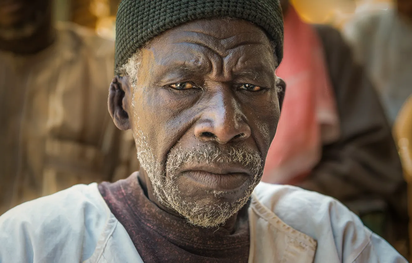 Фото обои щетина, темнокожий мужчина, African portrait