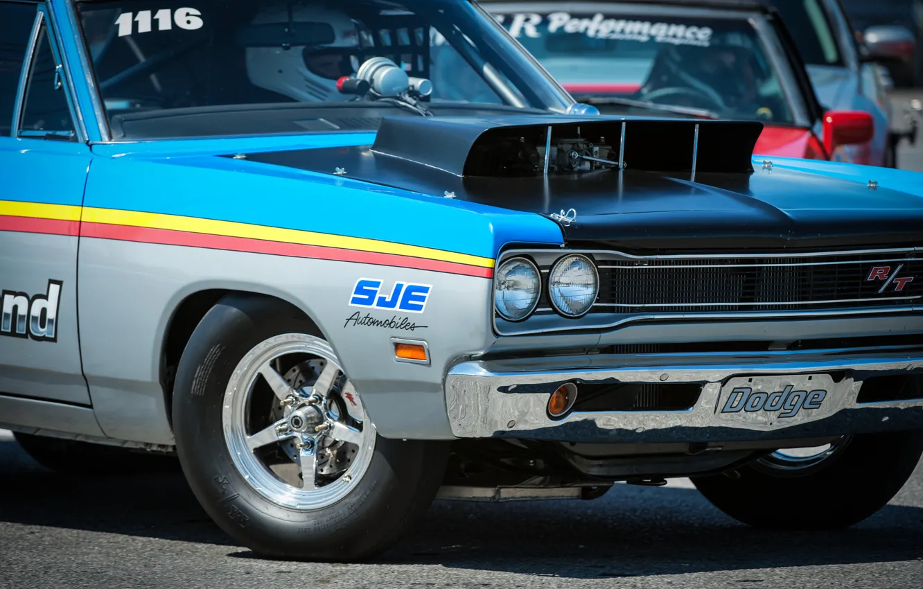 Фото обои колесо, Dodge, мускул кар, передок, drag racing