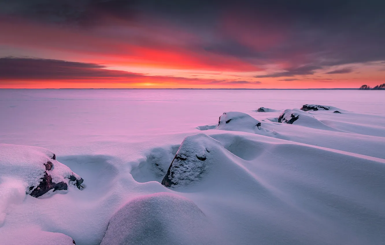 Фото обои зима, снег, frozen, Финляндия, Finland, Suomi, Joensuu
