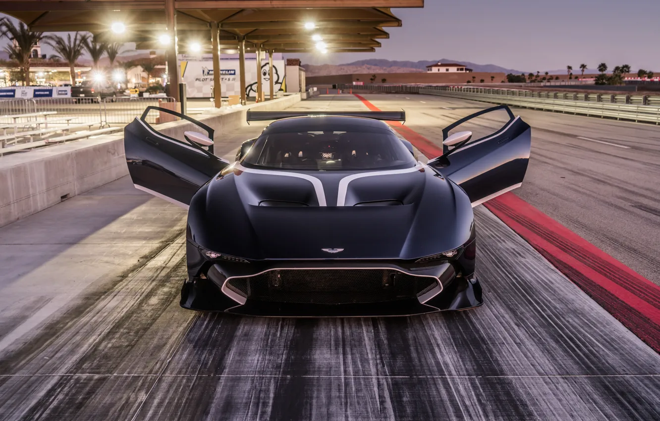 Фото обои Aston Martin, гоночный трек, Vulcan