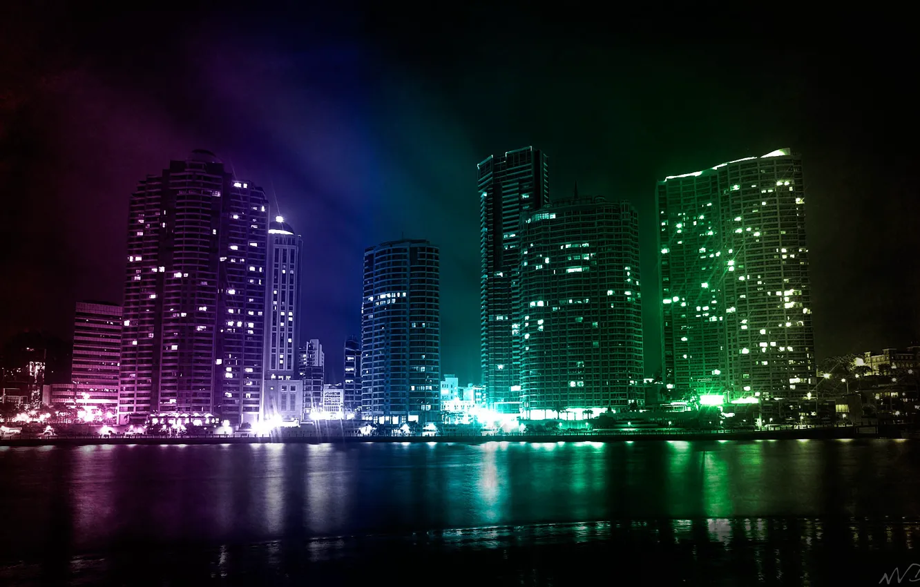 Фото обои city, night, awesome, buildings