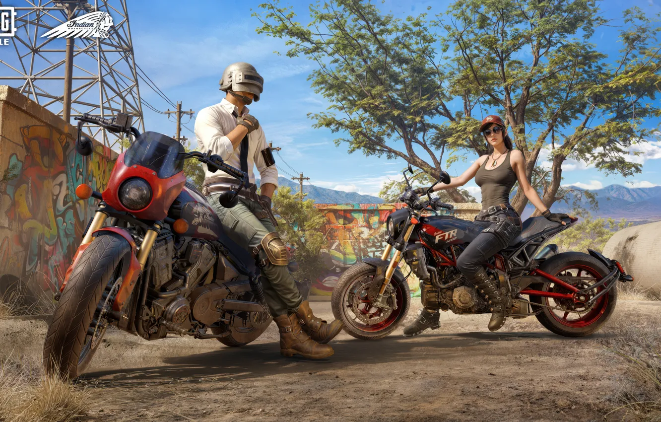 Фото обои Games, Indian Motorcycle, PUBG MOBILE, 2024 Games