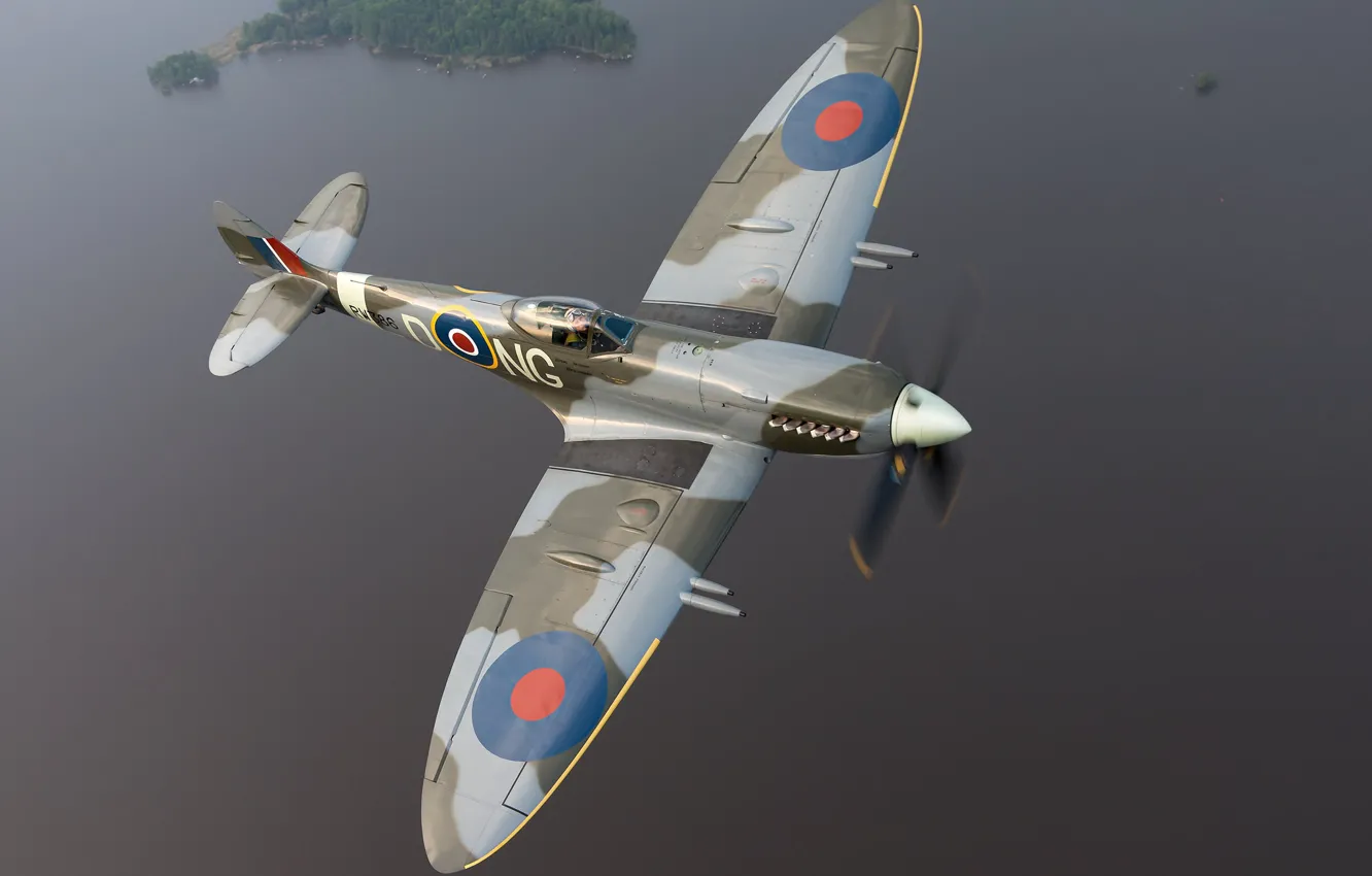 Фото обои Spitfire, Supermarine, Mk. XVIe