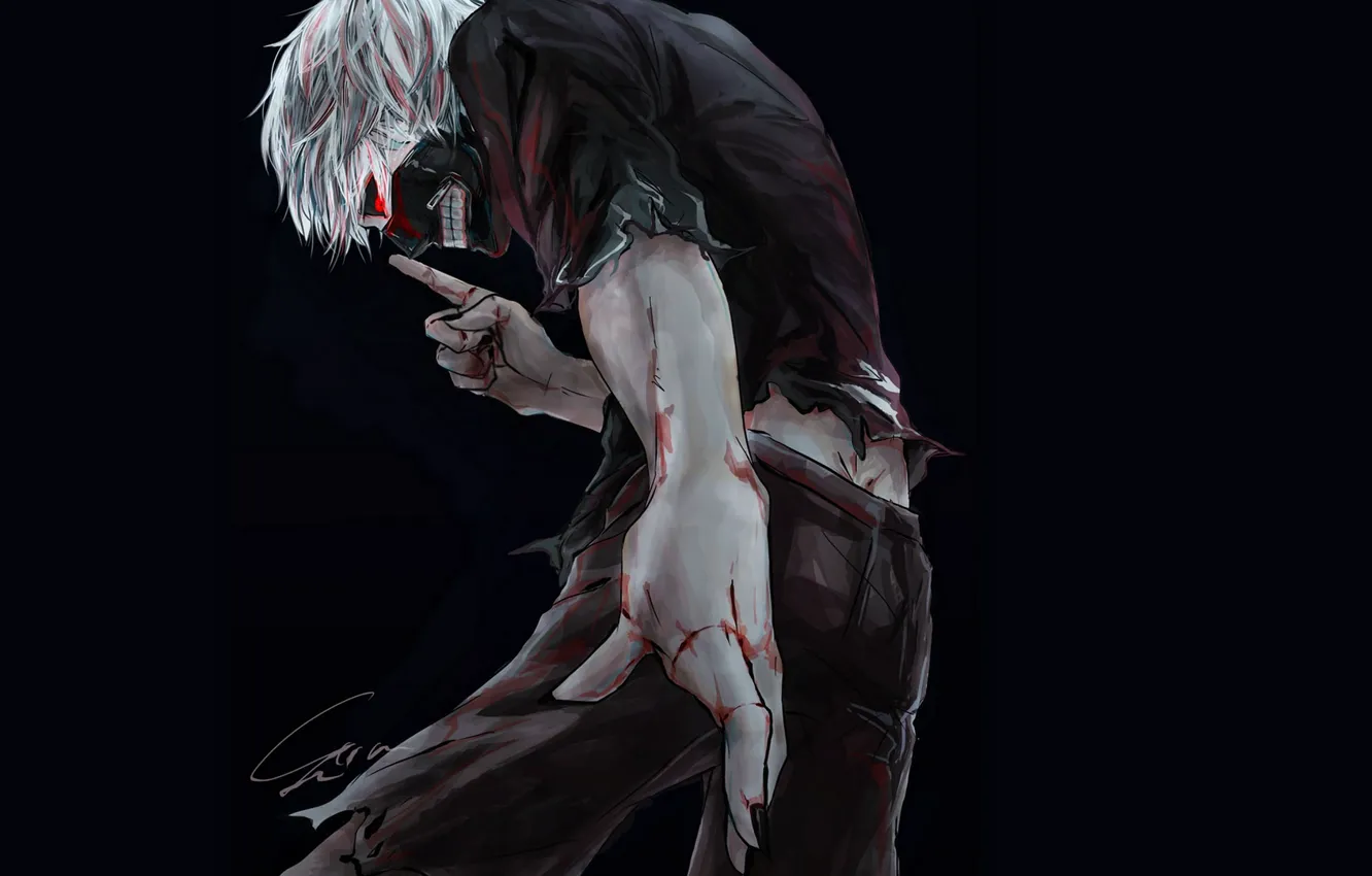 Фото обои парень, Tokyo Ghoul, Токийский Гуль
