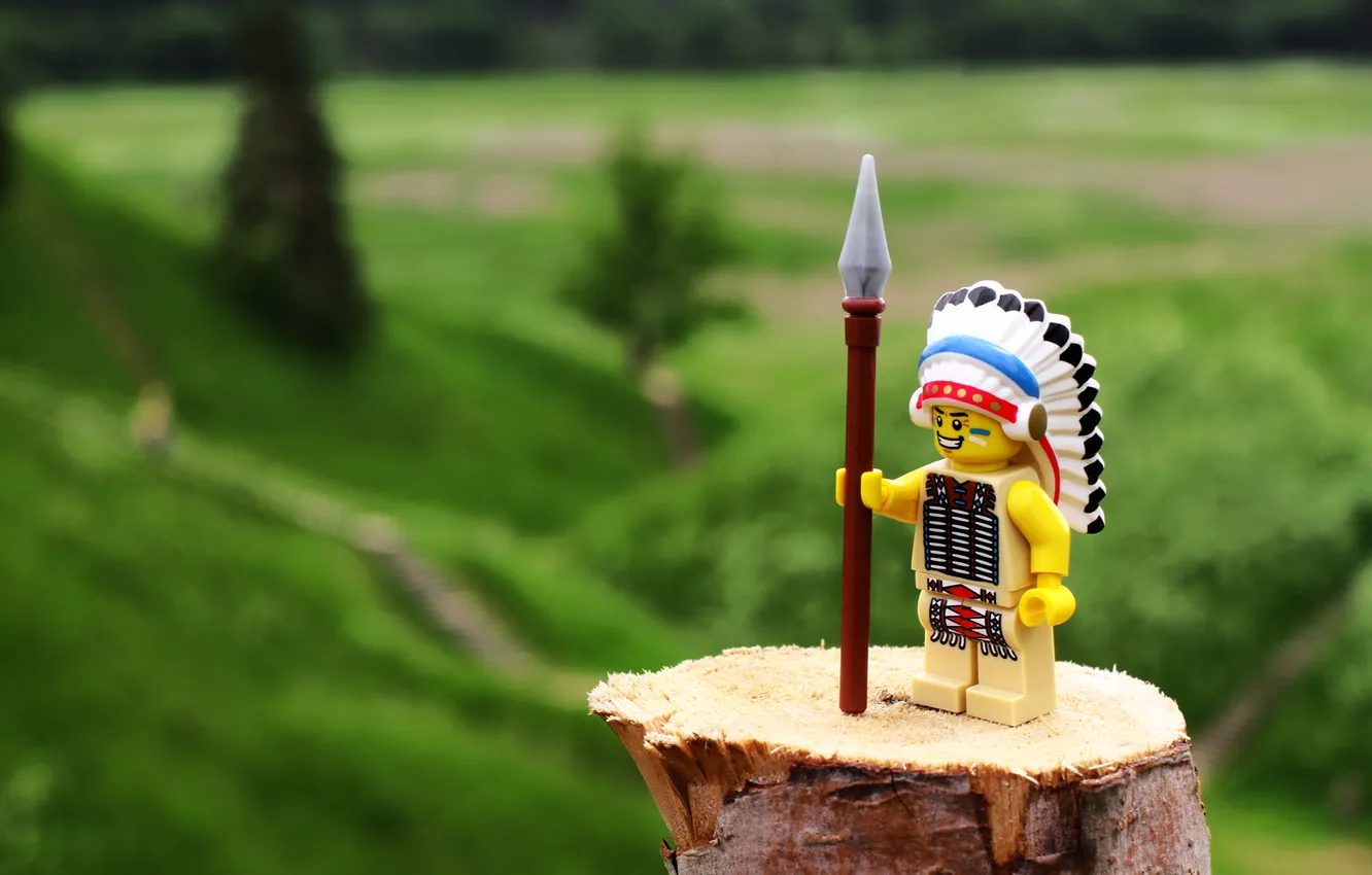 Фото обои игрушка, tribal, lego, лего, фигурка, chief