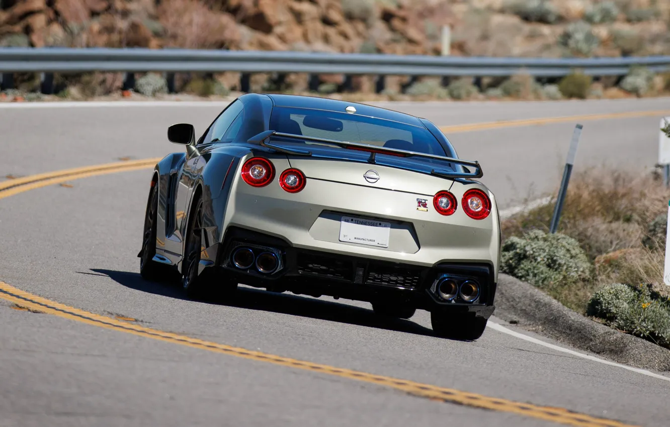 Фото обои Nissan, GT-R, R35, rear view, 2023, Nissan GT-R T-spec