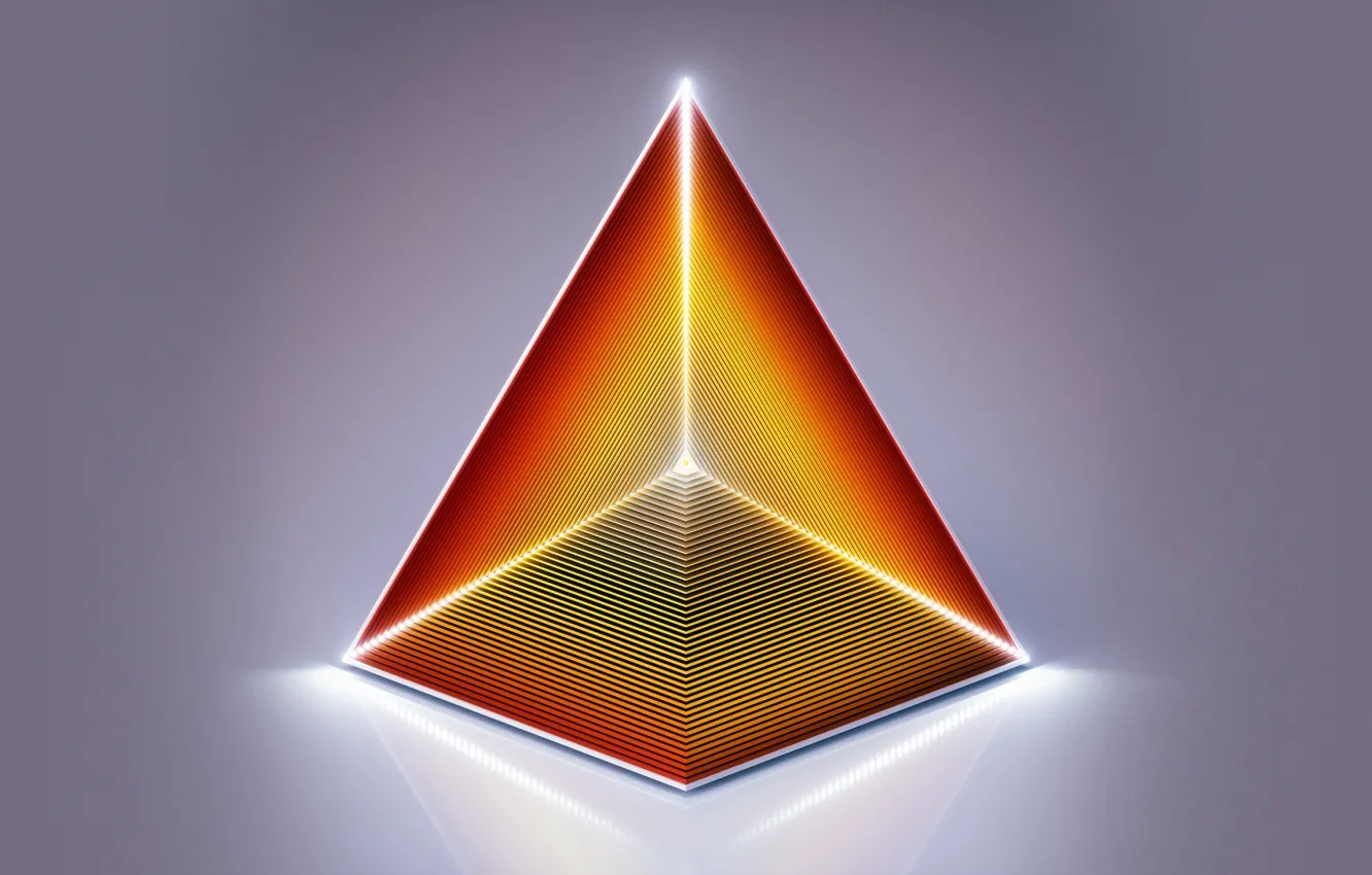 Фото обои абстракция, пирамида, объем, грань, треугольник
