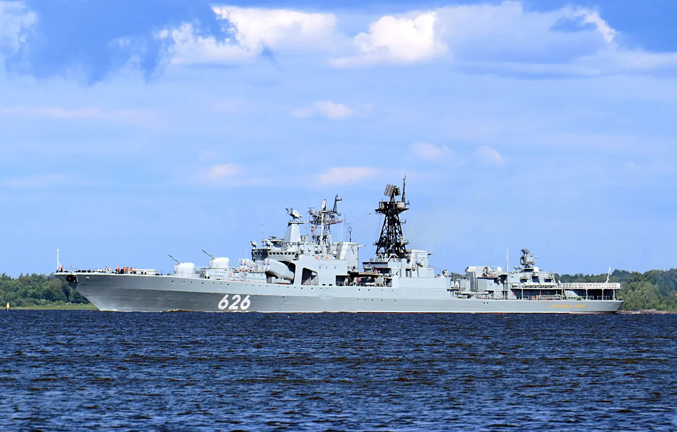 Фото обои большой противолодочный корабль, вице адмирал кулаков, северный флот