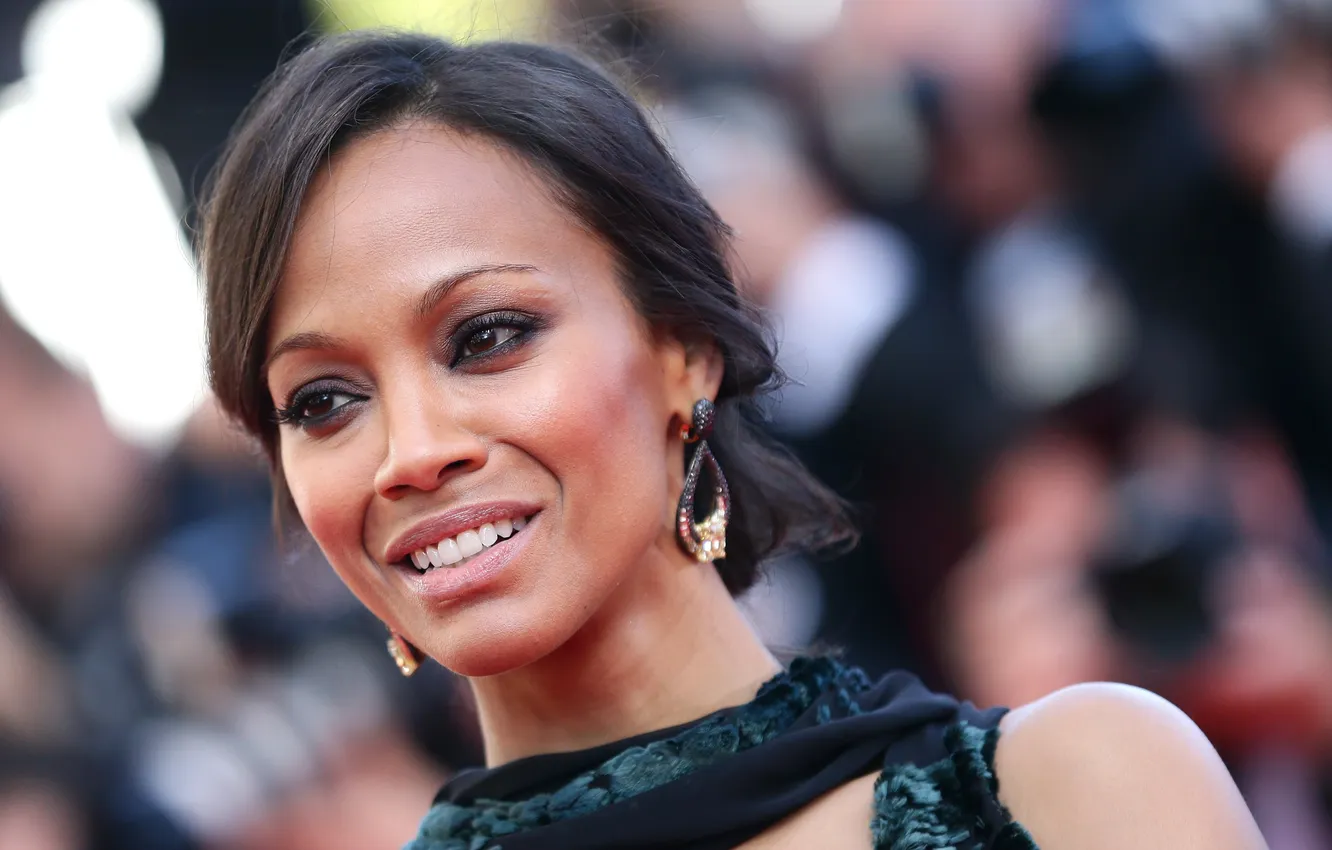 Фото обои девушка, модель, girl, eyes, model, face, Zoe Saldana, Zoe