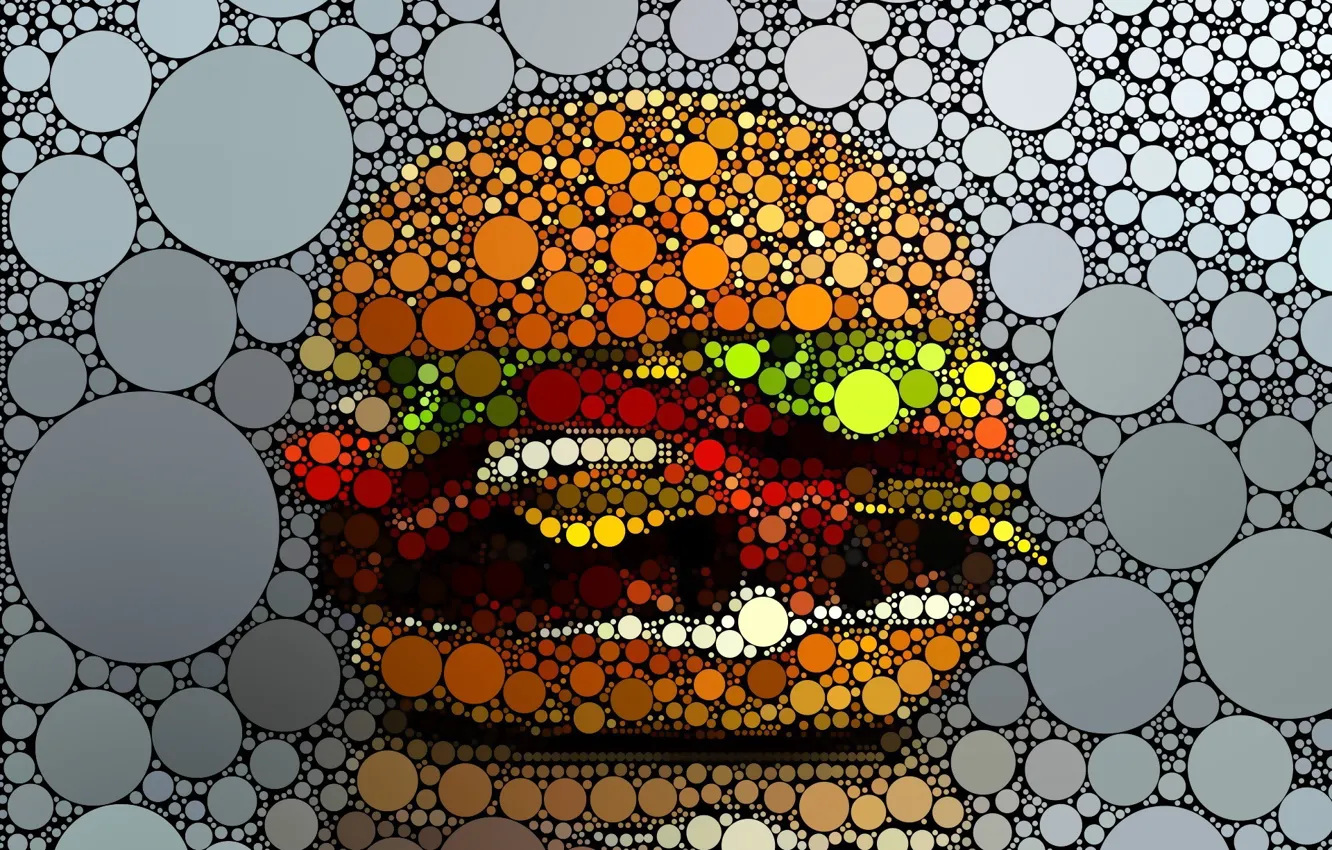 Фото обои круги, креатив, графика, гамбургер
