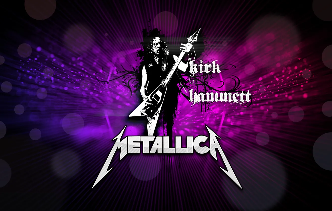 Фото обои музыка, гитарист, рок, metallica, электрогитара, kirk hammett