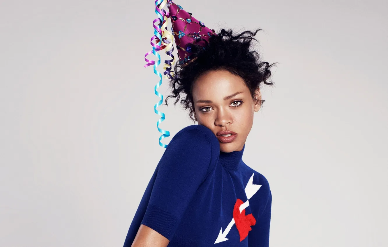 Фото обои певица, Rihanna, кудри, знаменитость, Рианна