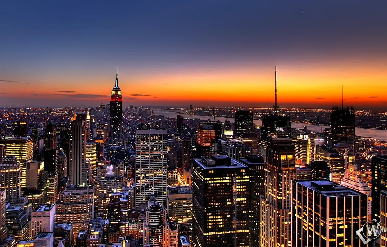 Фото обои город, высота, new york, нью йорк, большой город, big city