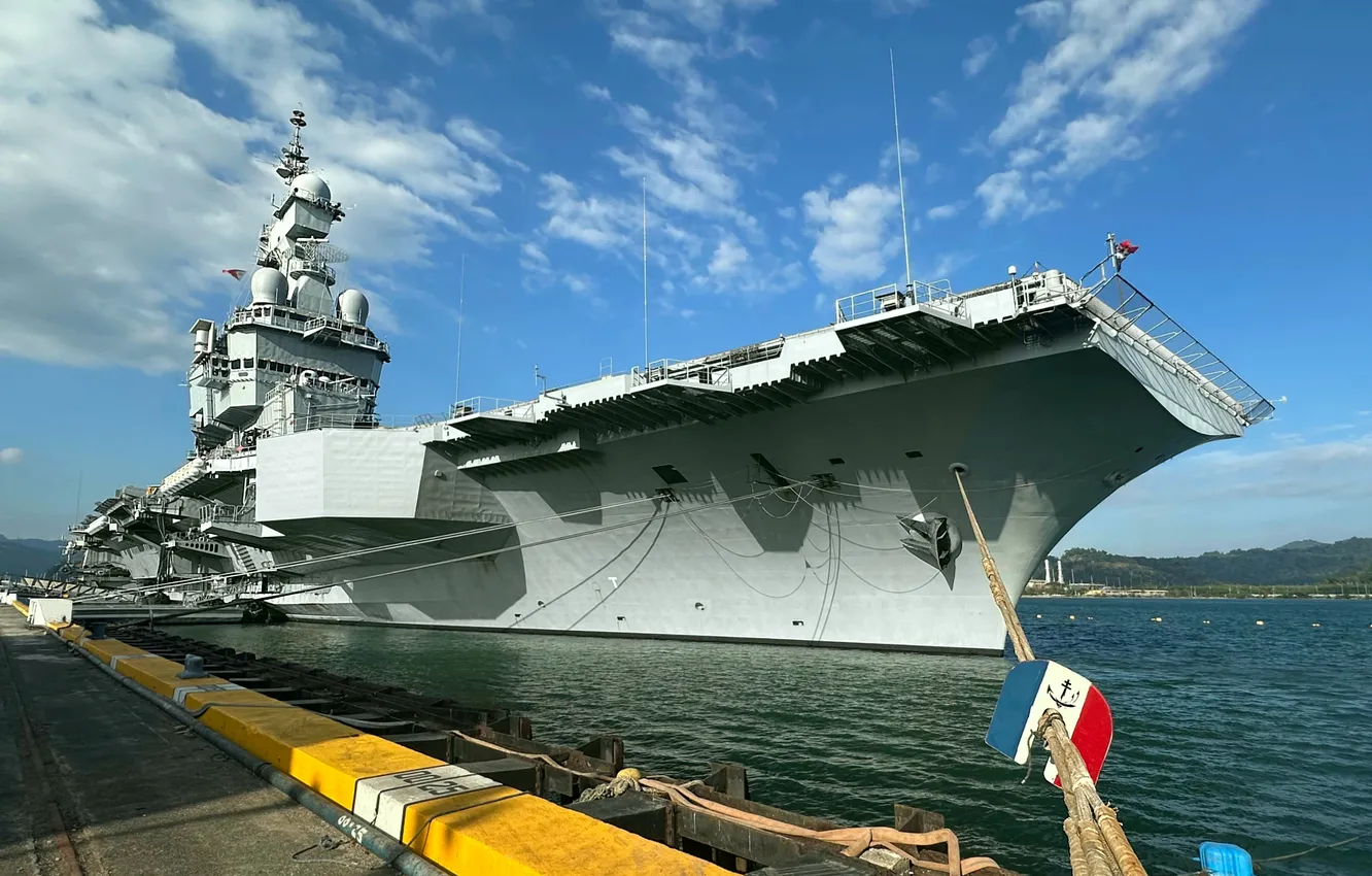 Фото обои авианосец, Charles de Gaulle, ВМС Франции