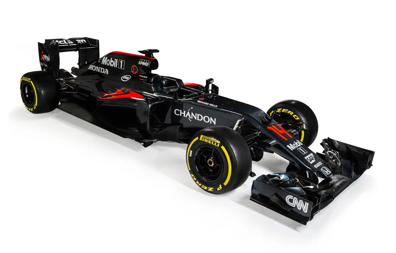 Фото обои McLaren, белый фон, формула 1, болид, Honda, Formula 1, хонда, макларен