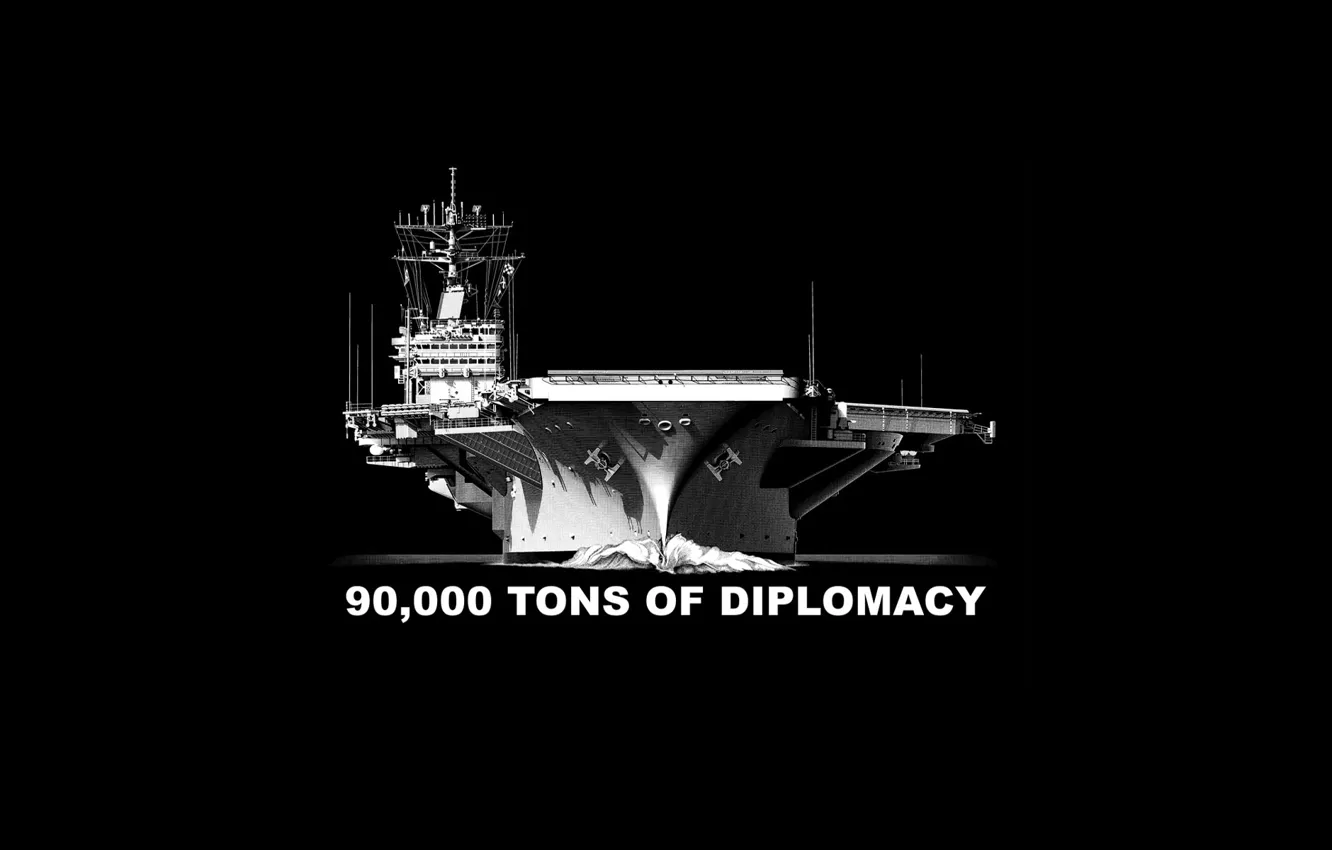 Фото обои оружие, фон, авианосец, тонн дипломатии, 90 000