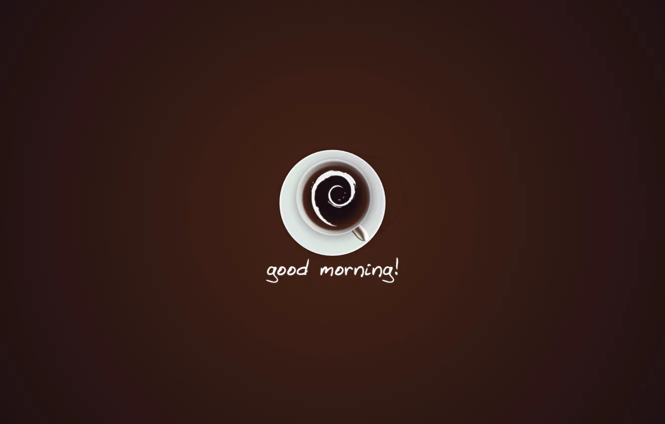 Фото обои текст, кофе, чашка, слова, good morning