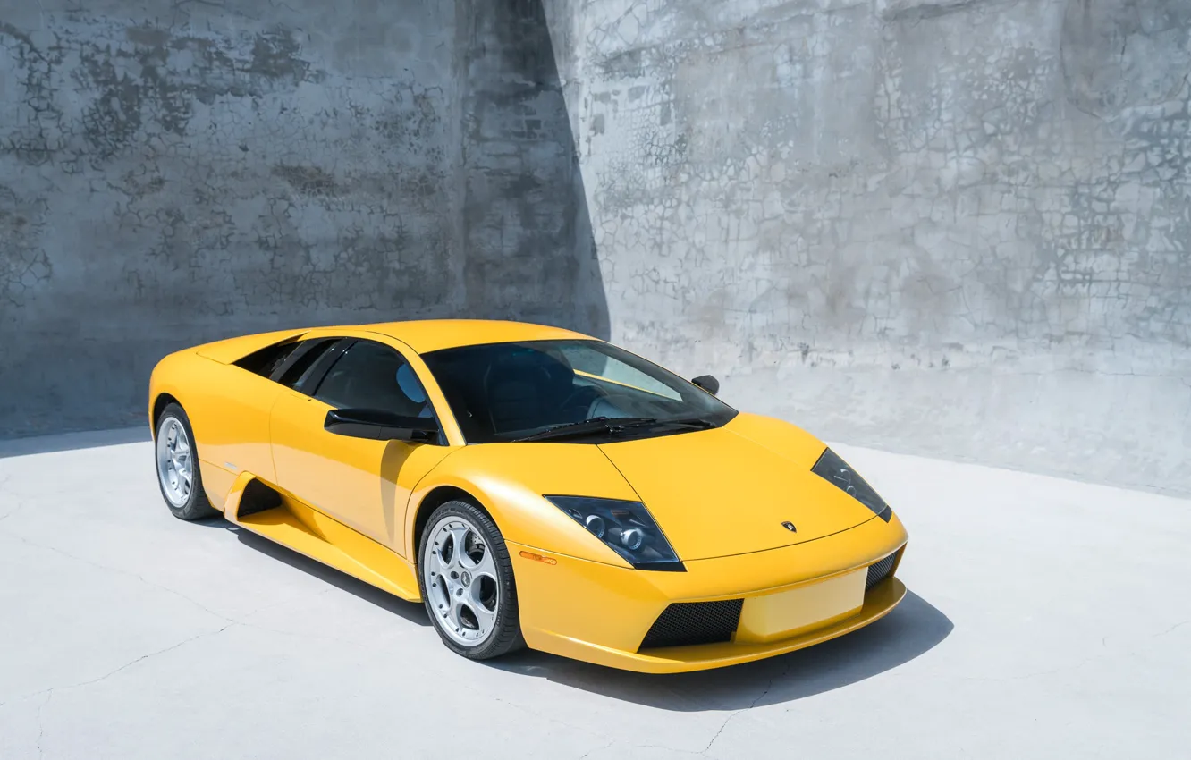 Фото обои желтый, Lamborghini, ламбо, суперкар, Lamborghini Murcielago, Murcielago