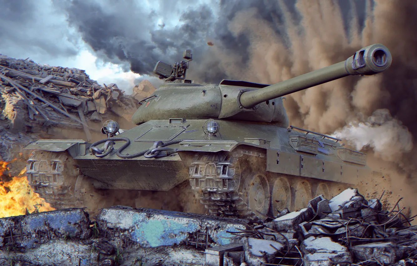 Фото обои танк, world of tanks, wot, tank, советский танк, wotart, anderarts, ис 6