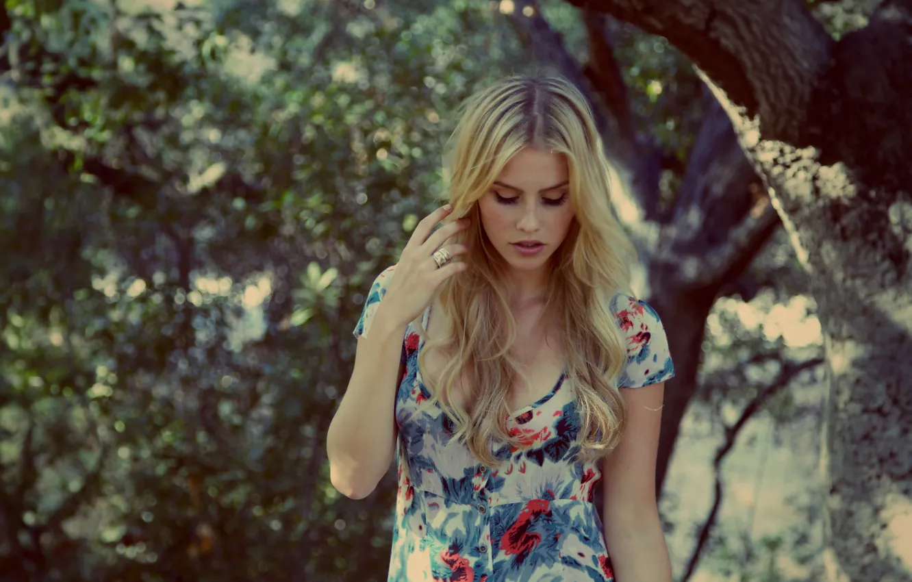 Фото обои платье, актриса, блондинка, Клэр Холт, Claire Holt