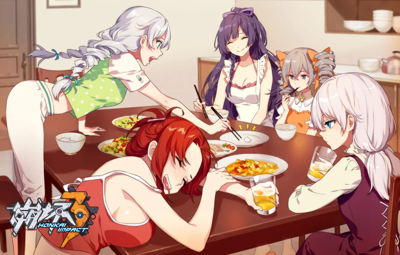 Фото обои girl, game, anime, food, pretty, asian, manga, oriental