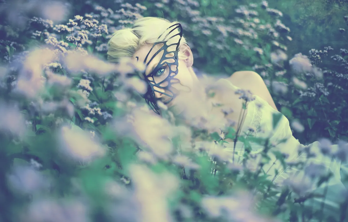 Фото обои лето, взгляд, листья, девушка, цветы, природа, поза, стиль