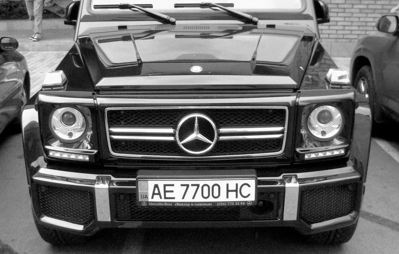 Фото обои mercedes, black, tuning, gelendevagen