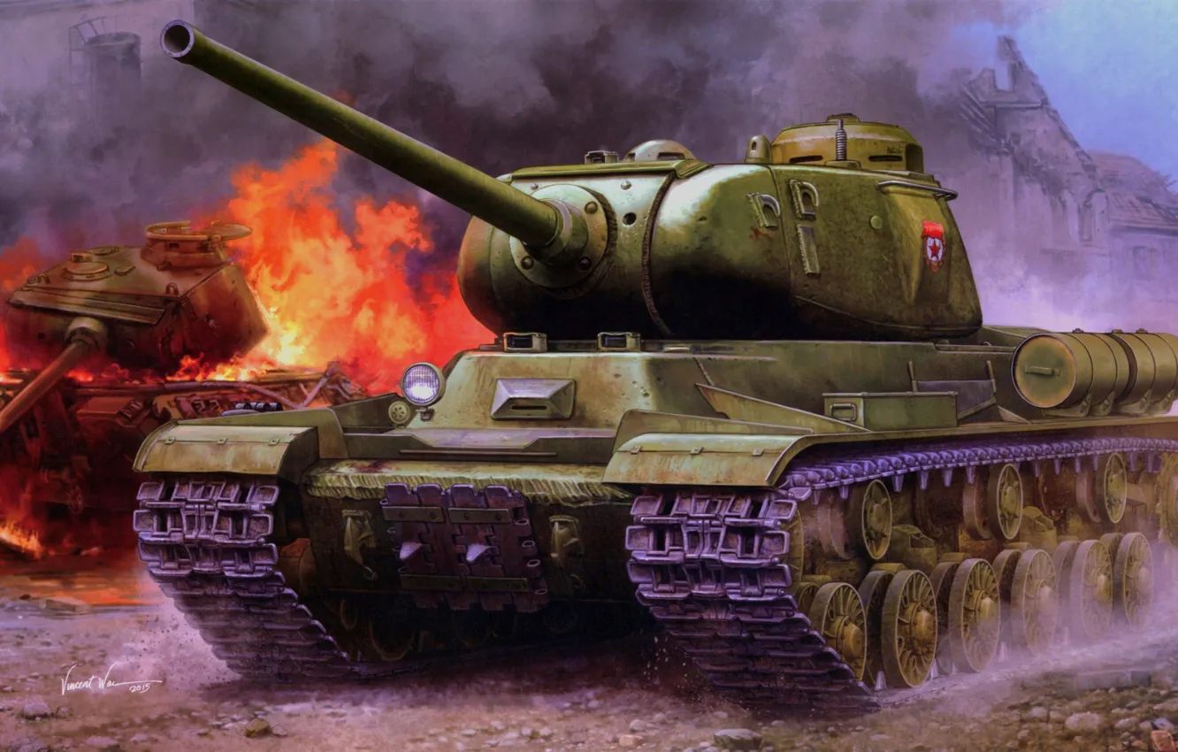 Фото обои танк, СССР, РККА, Vincent Wai, ИС-1, Тяжелый, Soviet JS-1 Heavy Tank