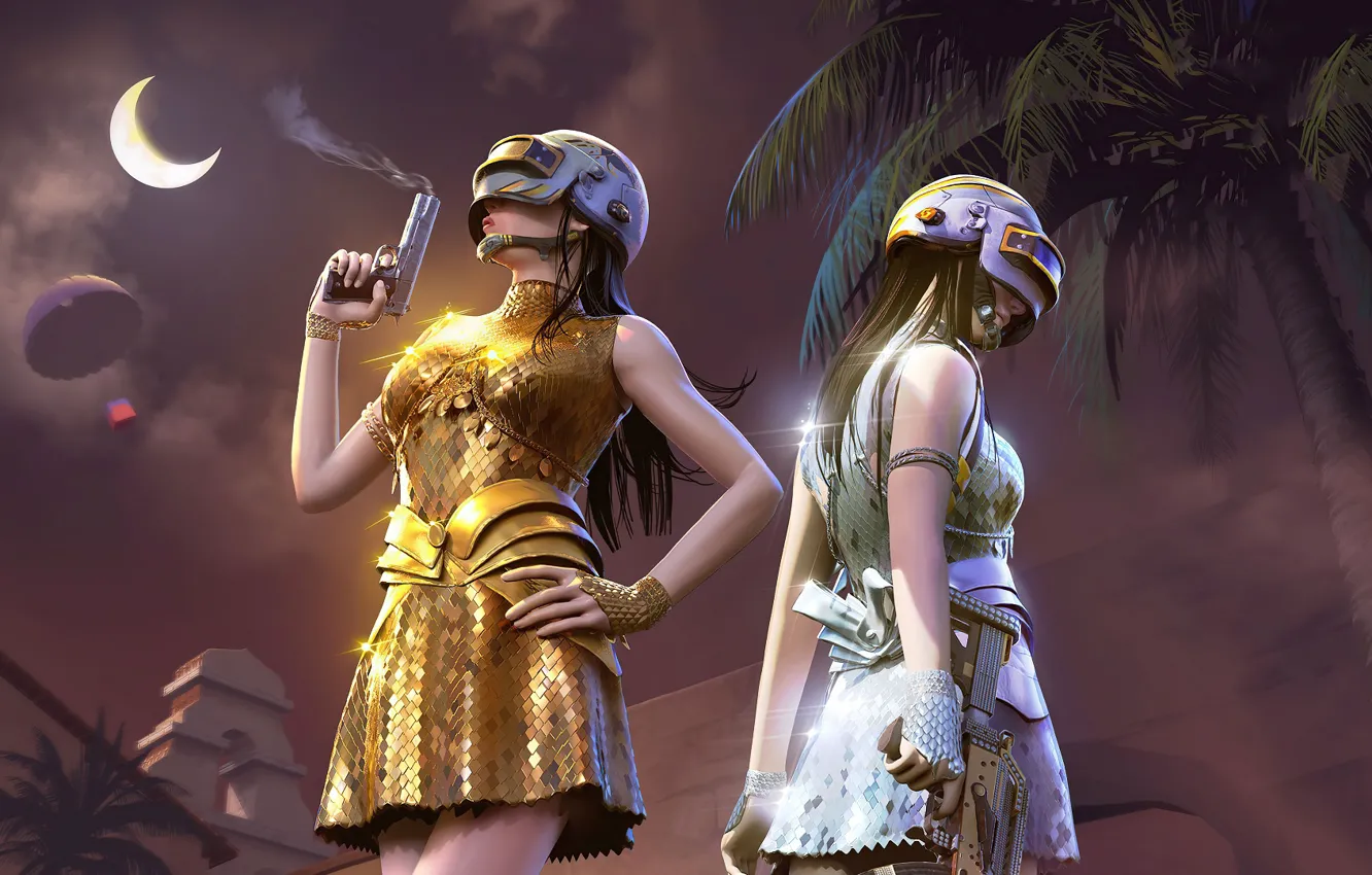 Фото обои девушки, шлем, PlayerUnknown's Battlegrounds