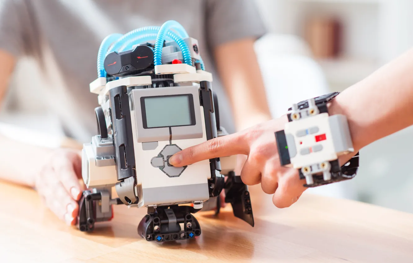 Фото обои robot, fingers, robotics