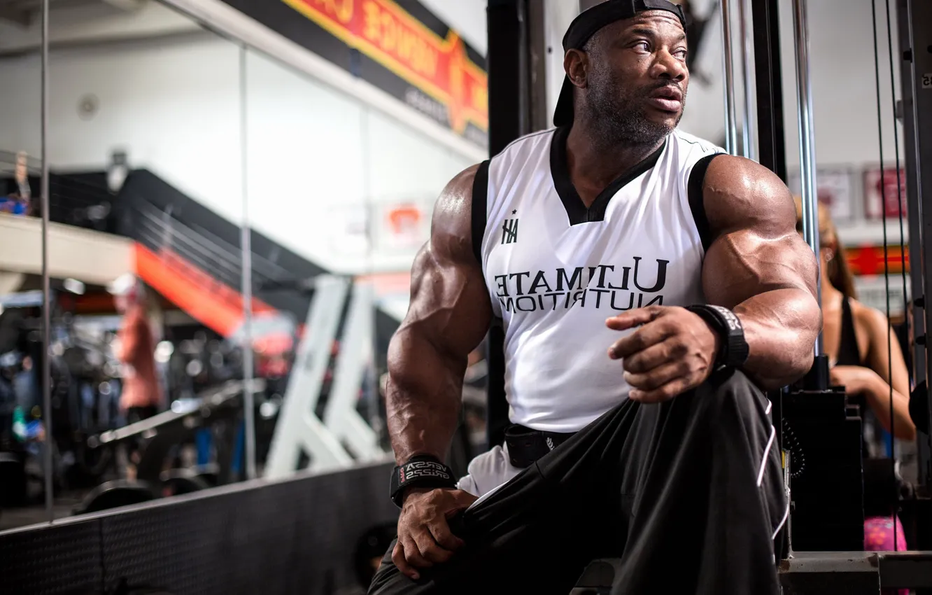 Фото обои поза, muscle, мышцы, атлет, бодибилдер, biceps, bodybuilder, Dexter Jackson