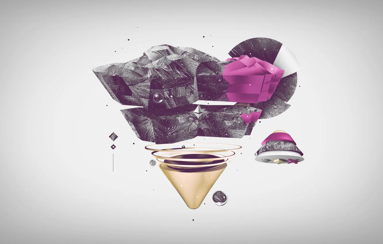 Фото обои черное, розовое, пирамида, треугольник