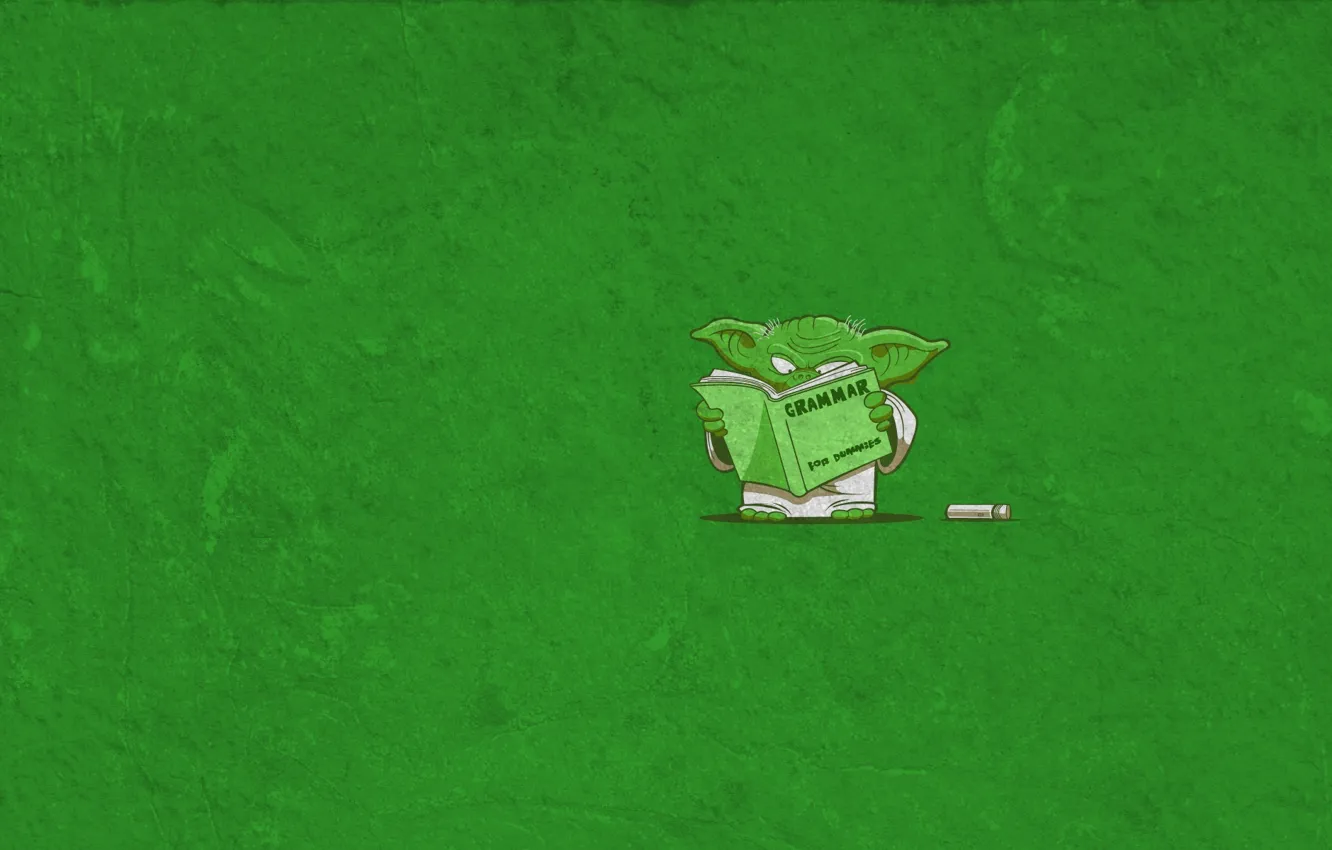 Фото обои юмор, Йода, учебник, Yoda
