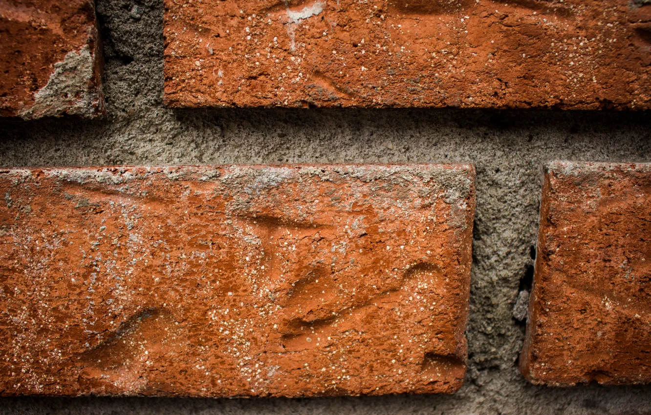 Фото обои red, wall, brick, cement