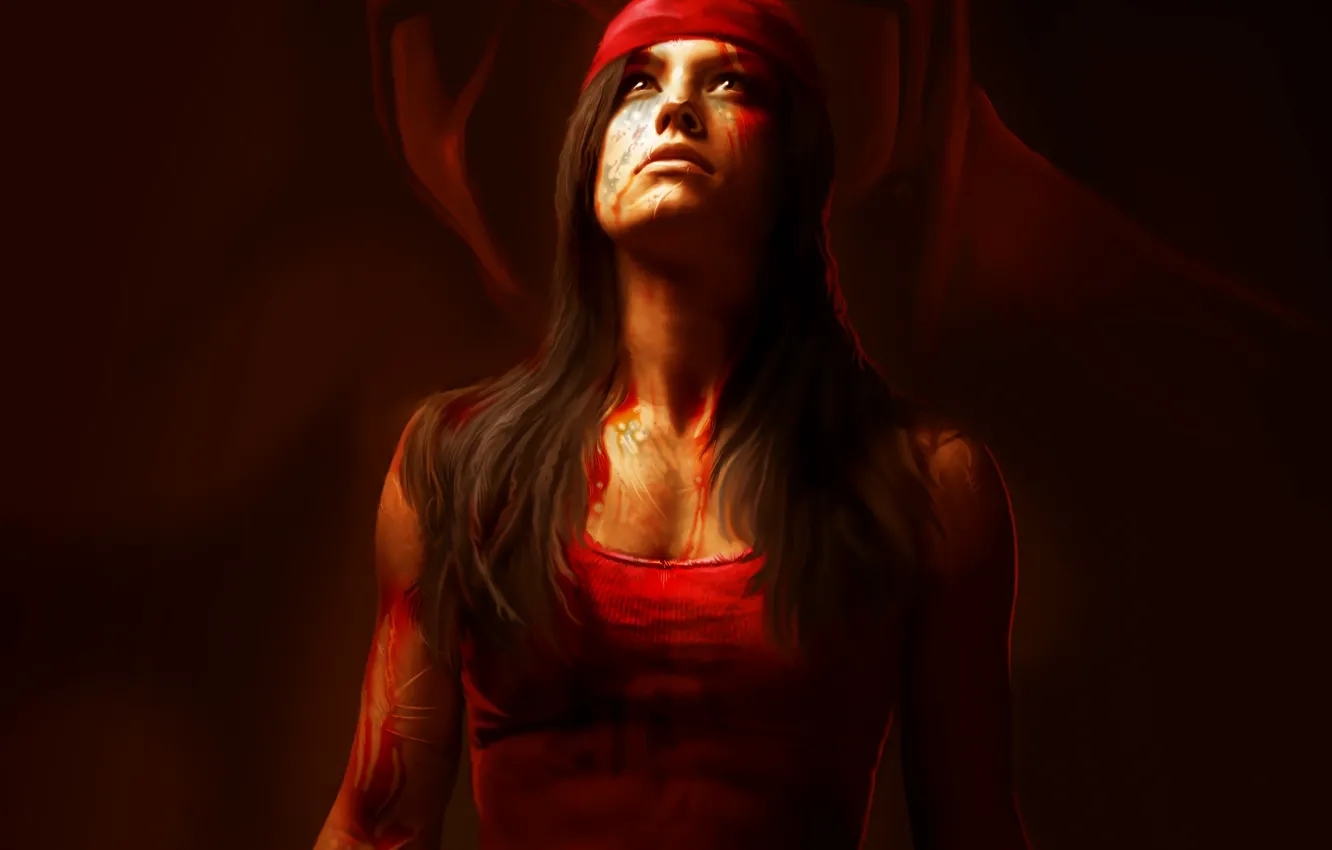 Фото обои девушка, арт, убийца, Marvel Comics, Elektra, Elektra Natchios