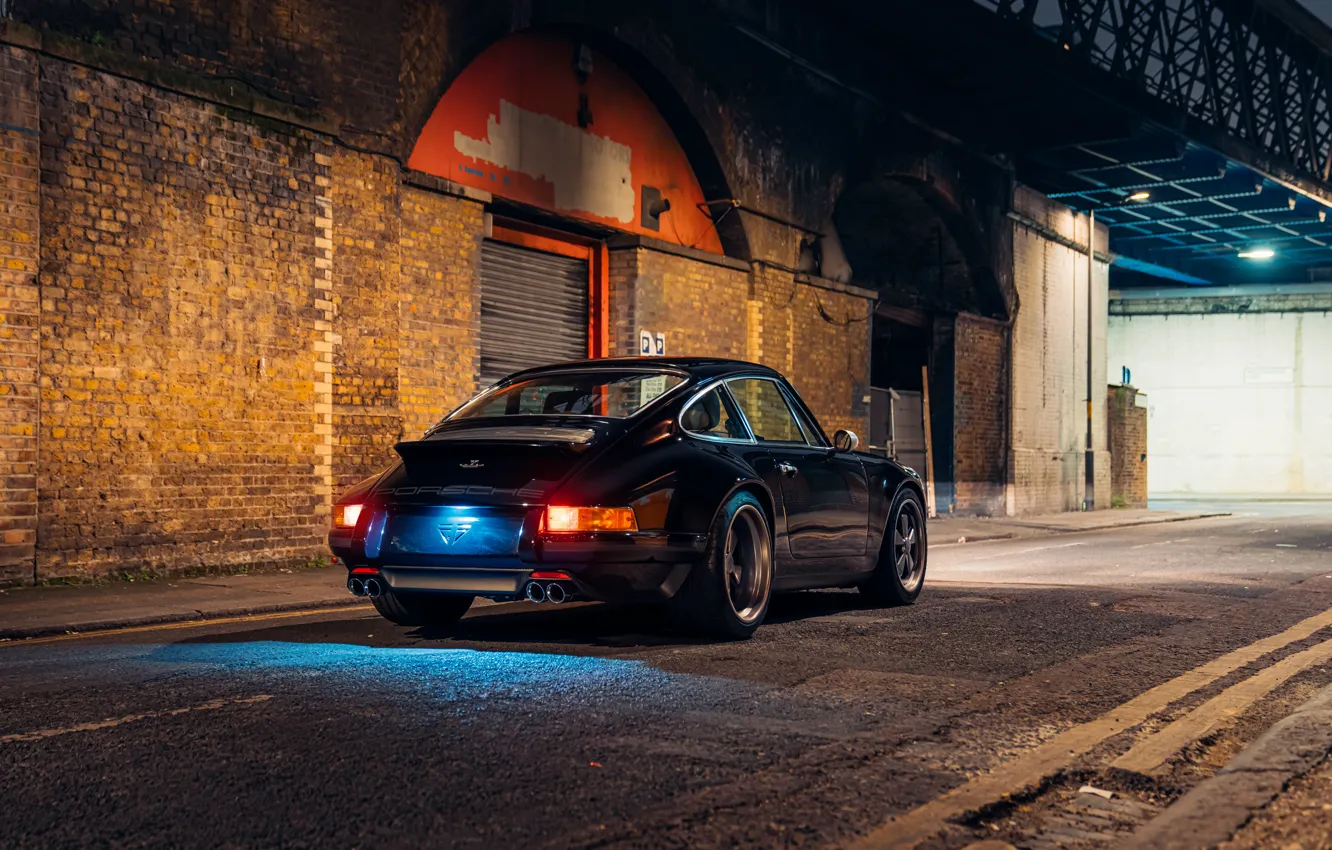 Фото обои 911, Porsche, black, 964, Theon Design Porsche 911